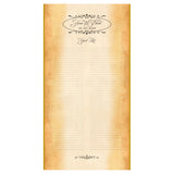 Custom vintage guest list scroll, gold accents, 11x21 inches aged parchment paper, personalized with name(s) and date