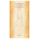 Custom vintage guest list scroll, gold accents, 11x21 inches aged parchment paper, personalized with name(s) and date