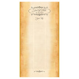 Custom vintage guest list scroll, gold accents, 11x21 inches aged parchment paper, personalized with name(s) and date
