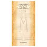 Custom vintage guest list scroll, gold accents, 11x21 inches aged parchment paper, personalized with name(s) and date