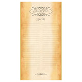 Custom vintage guest list scroll, gold accents, 11x21 inches aged parchment paper, personalized with name(s) and date