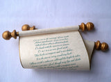 Wedding vows personalized individual scroll, with presentation box, 5 inches wide cream or white paper