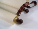 Extra wide parchment scroll with stained finials, blank or custom printed, 11x19"paper and storage tube