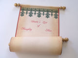 Santa List of Naughty or Nice blank scroll, Nordic design, 8x19 inch parchment paper